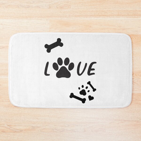 Artikelvorschau, Ich liebe meinen Hund mit Pfotenabdrücken Hundeknochen entworfen und verkauft von jeweleddesigns.