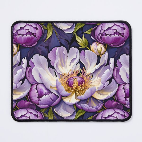 Item preview, Purple and White Peonies Floral Seamless Pattern designed and sold by Leylita Design.
