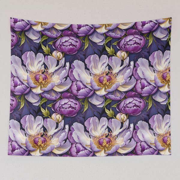 Item preview, Purple and White Peonies Floral Seamless Pattern designed and sold by Leylita Design.