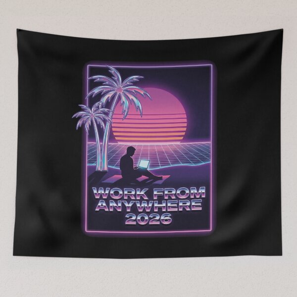 Item preview, Work From Anywhere 2026 Vaporwave designed and sold by FlamaC.