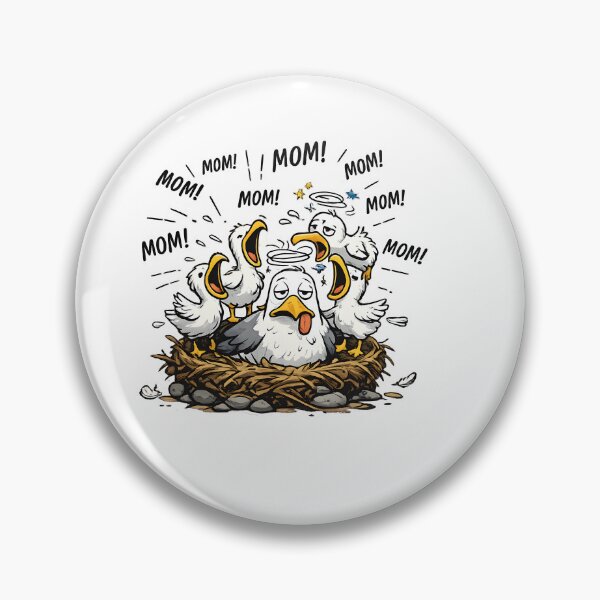 Item preview, Funny Tired Mom Seagull - Relatable Exhausted Motherhood Art designed and sold by Axivra.