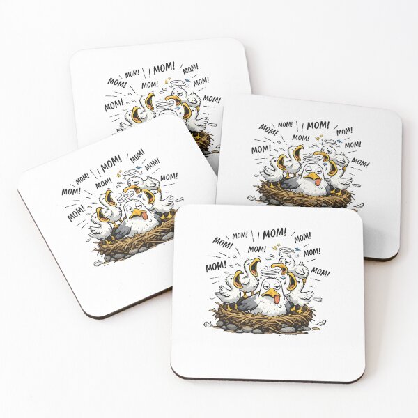 Item preview, Funny Tired Mom Seagull - Relatable Exhausted Motherhood Art designed and sold by Axivra.