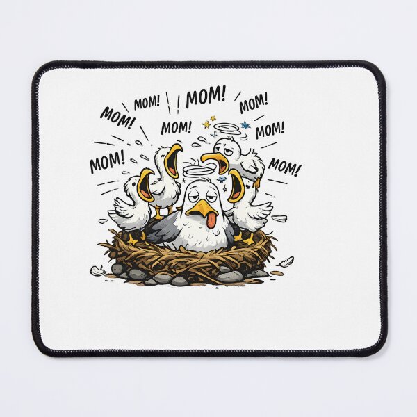 Item preview, Funny Tired Mom Seagull - Relatable Exhausted Motherhood Art designed and sold by Axivra.