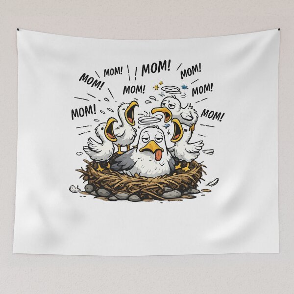 Item preview, Funny Tired Mom Seagull - Relatable Exhausted Motherhood Art designed and sold by Axivra.