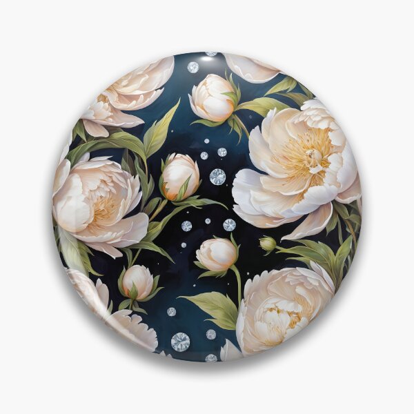 Item preview, White Peonies Floral Seamless Pattern designed and sold by Leylita Design.