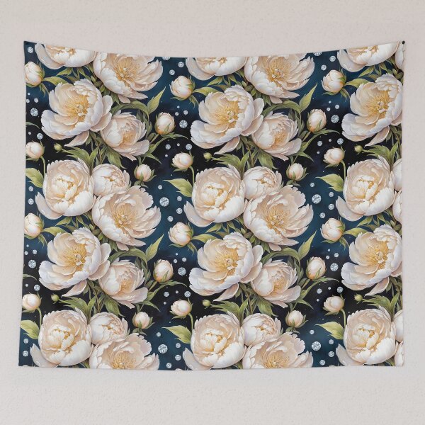 Item preview, White Peonies Floral Seamless Pattern designed and sold by Leylita Design.