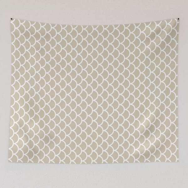 Item preview, Sand And White Fish Scales Pattern designed and sold by pattern-archive.