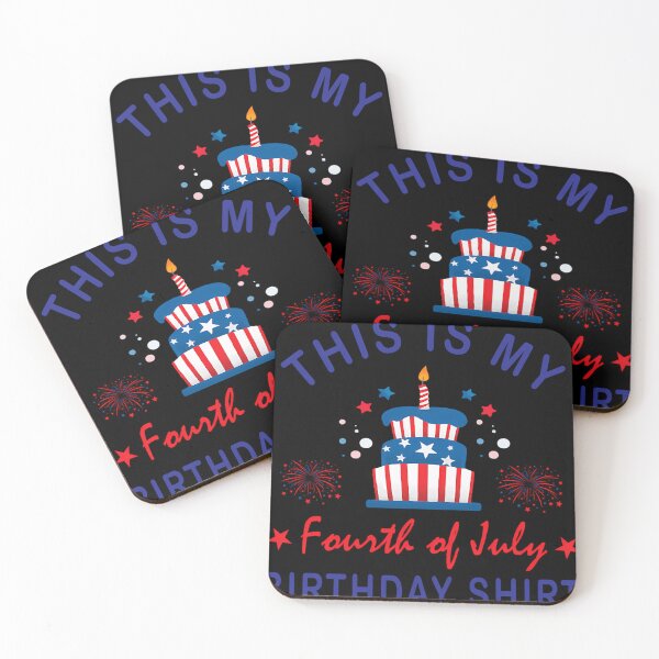 Item preview, This Is My Fourth Of July Birthday Shirt With Cake And Fireworks designed and sold by FlankinMew.