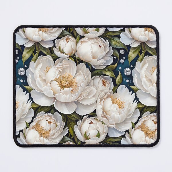 Item preview, White Peonies Floral Seamless Pattern designed and sold by Leylita Design.