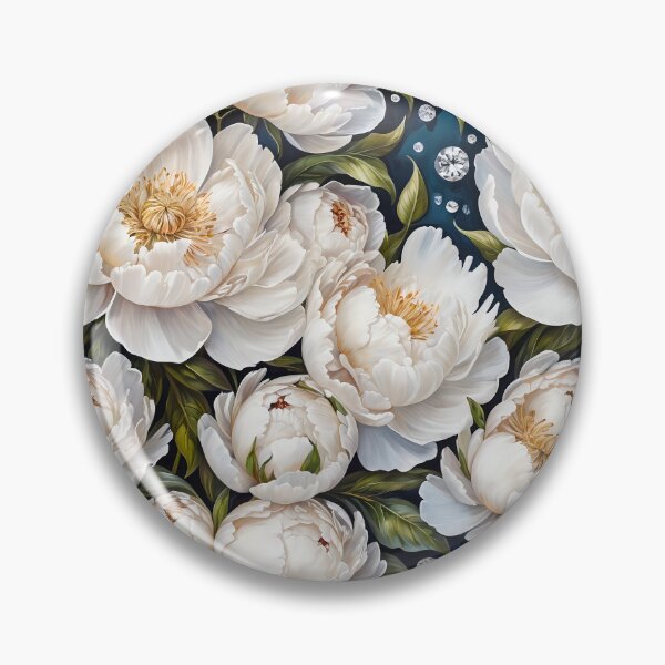 Item preview, White Peonies Floral Seamless Pattern designed and sold by Leylita Design.