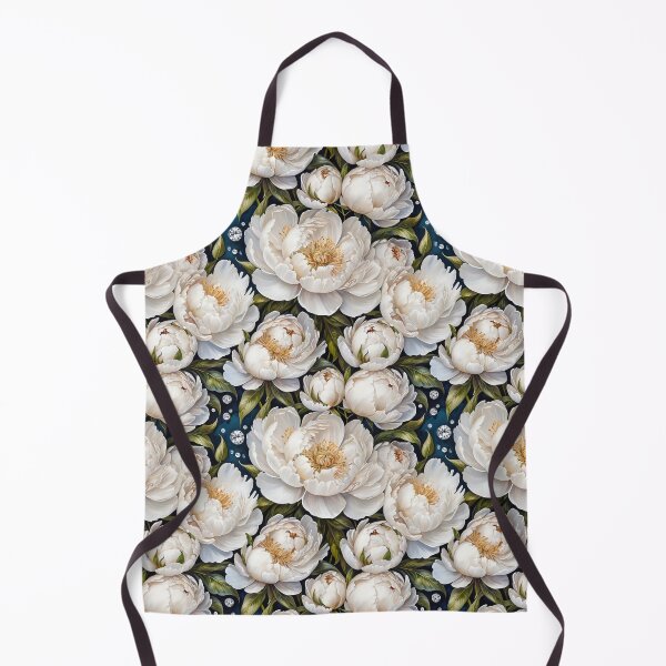 Artikelvorschau, Nahtloses Blumenmuster mit weißen Pfingstrosen entworfen und verkauft von Leylita Design.