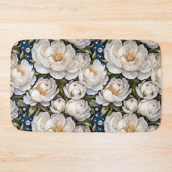 Item preview, White Peonies Floral Seamless Pattern designed and sold by Leylita Design.