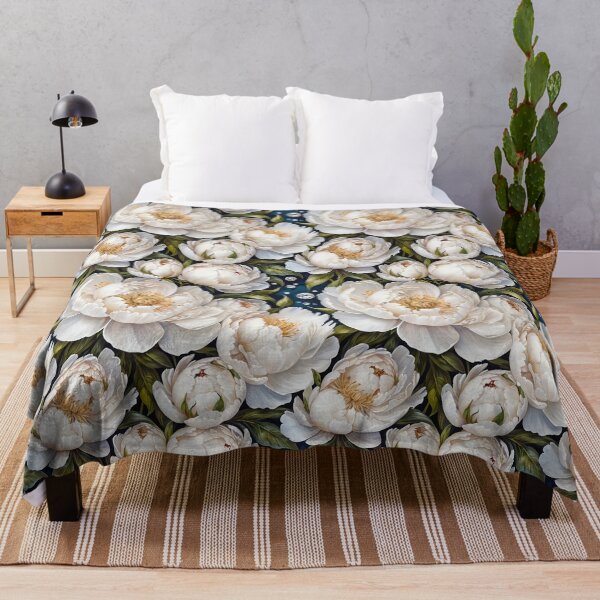 Item preview, White Peonies Floral Seamless Pattern designed and sold by Leylita Design.
