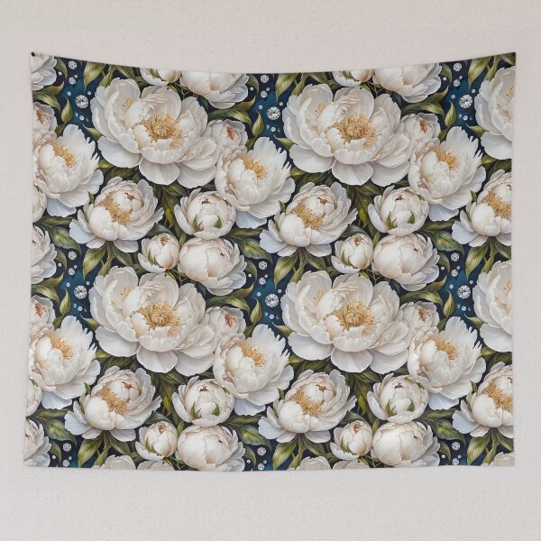 Item preview, White Peonies Floral Seamless Pattern designed and sold by Leylita Design.