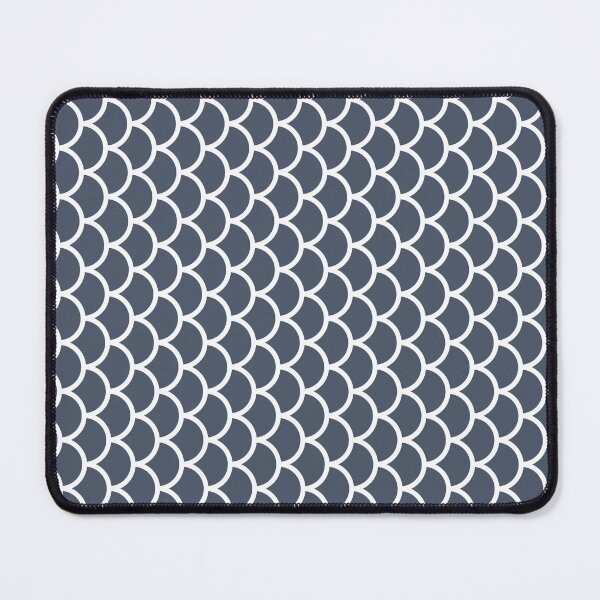 Item preview, Slate And White Fish Scales Pattern designed and sold by pattern-archive.