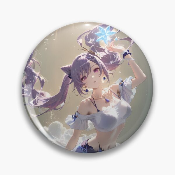 Item preview, Keqing Genshin Impact Underwater Mermaid Jellyfish Sun Rays designed and sold by 108Recordings.