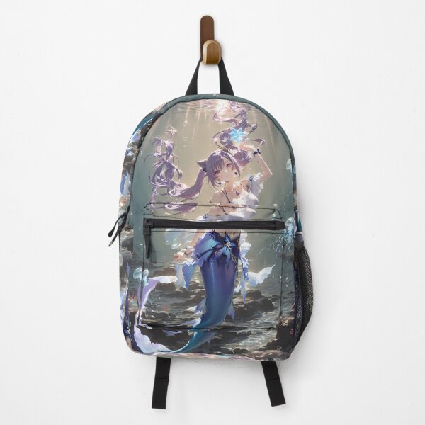 Item preview, Keqing Genshin Impact Underwater Mermaid Jellyfish Sun Rays designed and sold by 108Recordings.