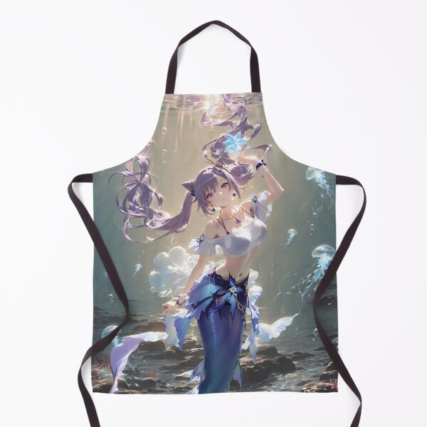 Item preview, Keqing Genshin Impact Underwater Mermaid Jellyfish Sun Rays designed and sold by 108Recordings.
