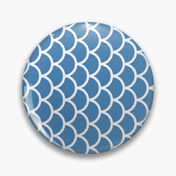 Item preview, Steel Blue And White Fish Scales Pattern designed and sold by pattern-archive.