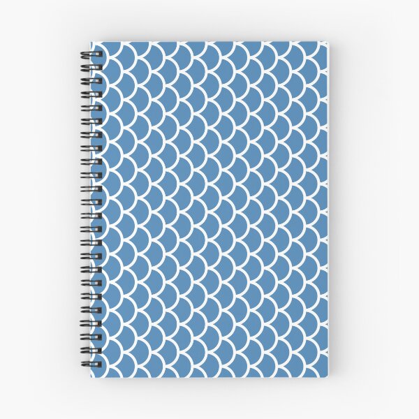 Item preview, Steel Blue And White Fish Scales Pattern designed and sold by pattern-archive.