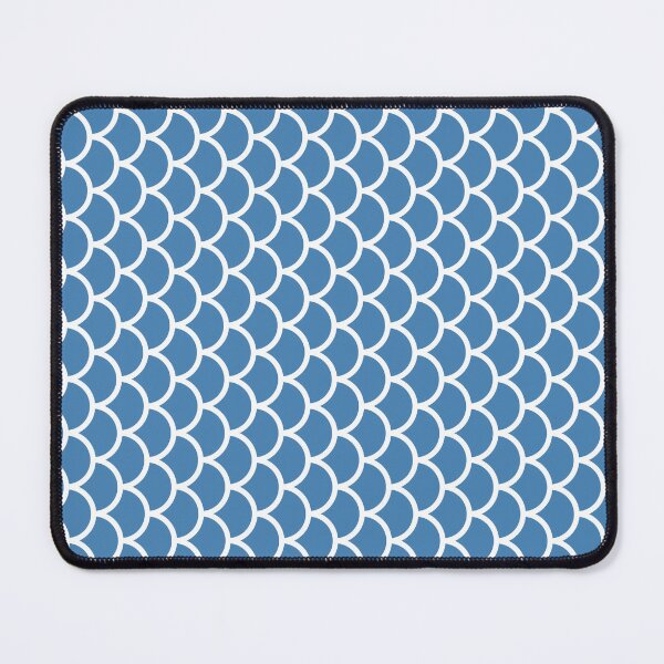 Item preview, Steel Blue And White Fish Scales Pattern designed and sold by pattern-archive.