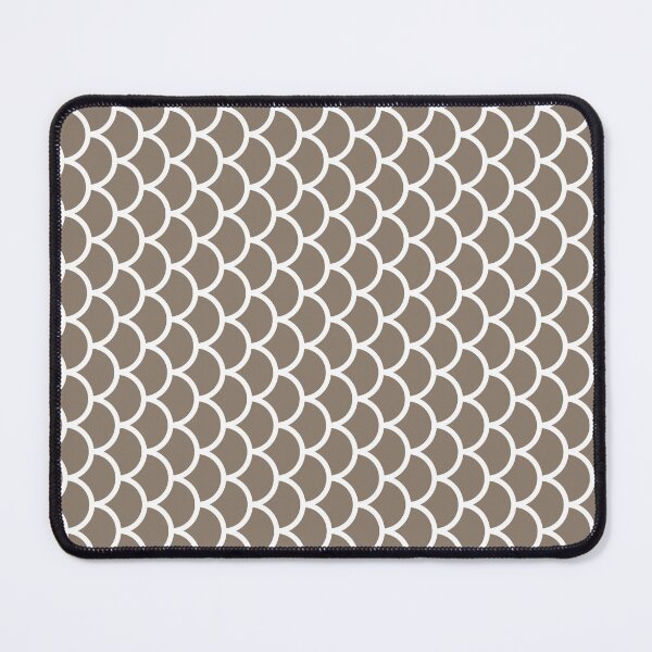 Item preview, Taupe And White Fish Scales Pattern designed and sold by pattern-archive.