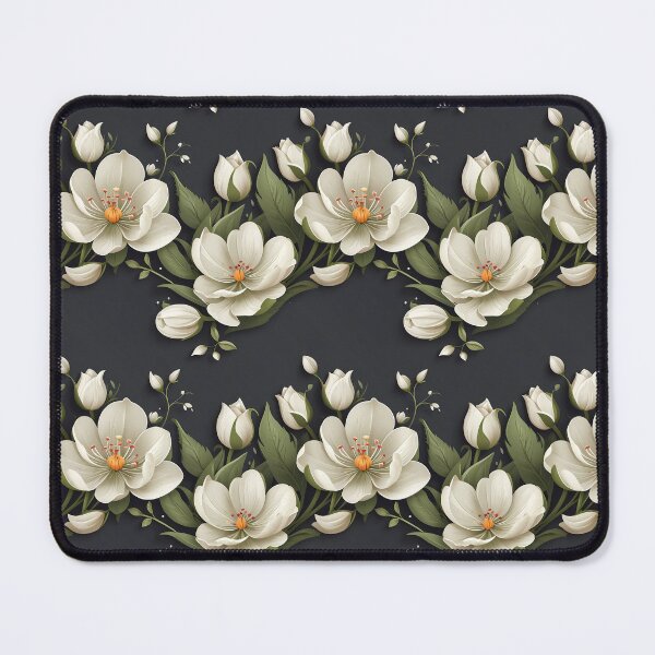 Item preview, White Floral Seamless Pattern designed and sold by Leylita Design.