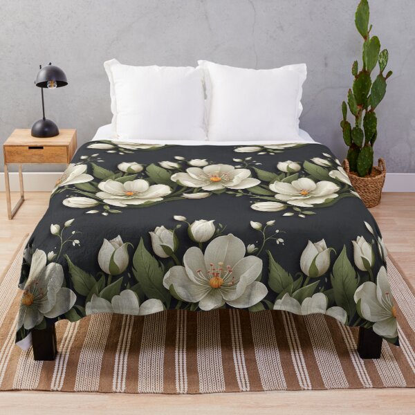 Item preview, White Floral Seamless Pattern designed and sold by Leylita Design.