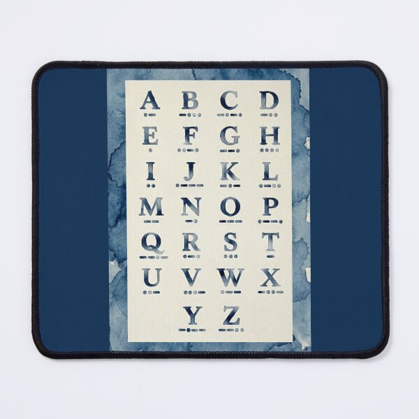 Item preview, Morse Code Alphabet - Navy Blue Watercolor  designed and sold by SHELOPS.