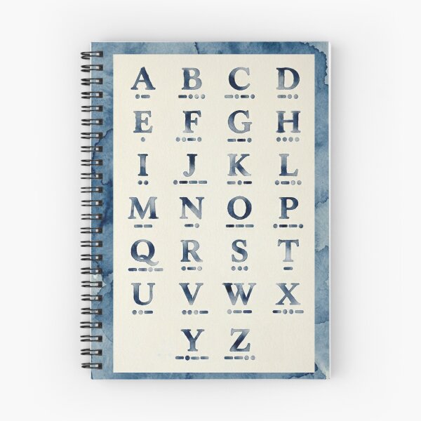 Item preview, Morse Code Alphabet - Navy Blue Watercolor  designed and sold by SHELOPS.