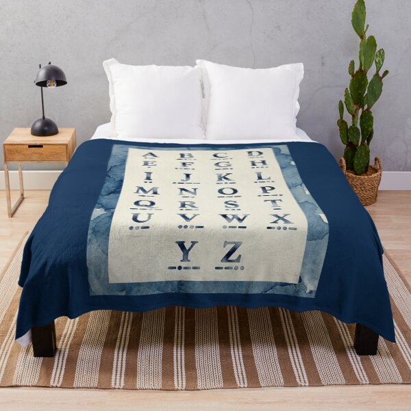 Item preview, Morse Code Alphabet - Navy Blue Watercolor  designed and sold by SHELOPS.