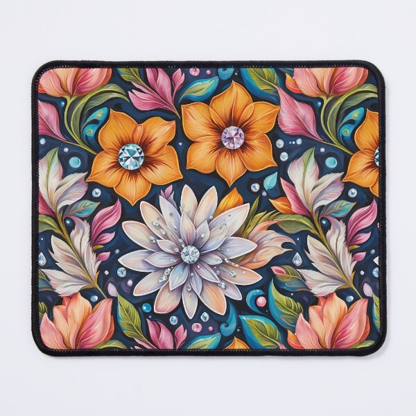Item preview, Flowers with Diamonds Seamless Pattern designed and sold by Leylita Design.