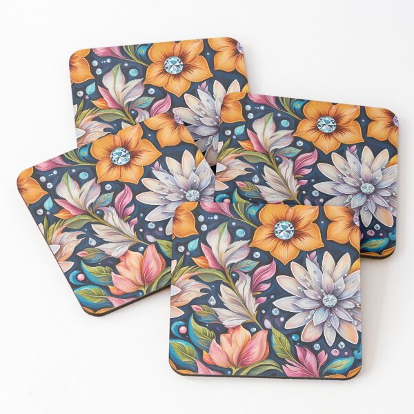 Item preview, Flowers with Diamonds Seamless Pattern designed and sold by Leylita Design.