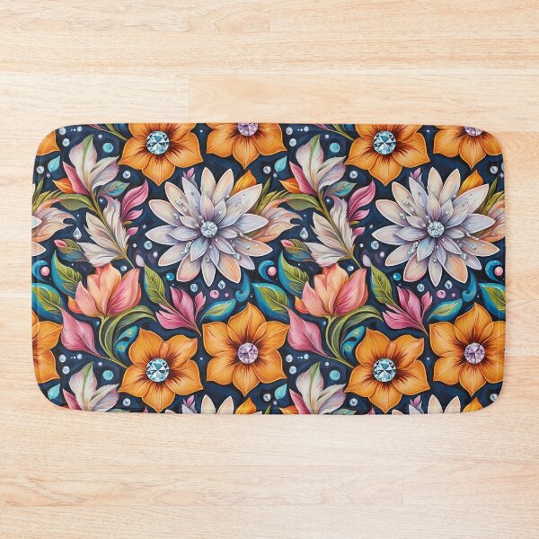 Item preview, Flowers with Diamonds Seamless Pattern designed and sold by Leylita Design.