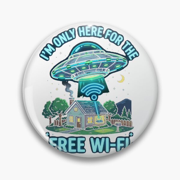Item preview, Alien Wi-Fi - Just Here for the Internet UFO designed and sold by Pixels By D.