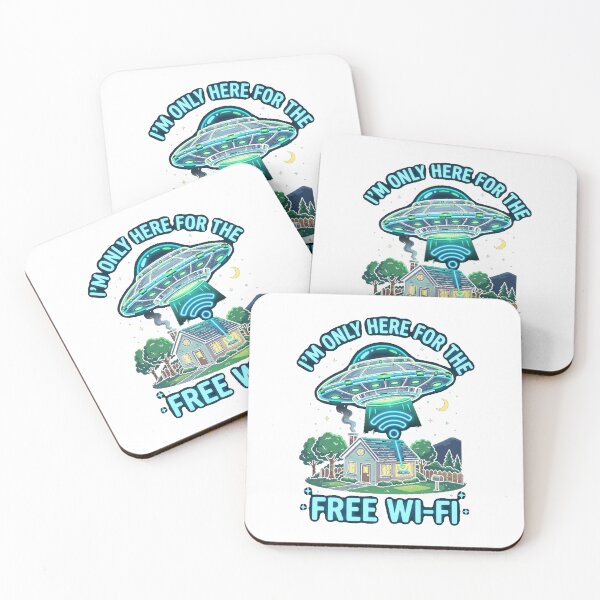 Item preview, Alien Wi-Fi - Just Here for the Internet UFO designed and sold by Pixels By D.