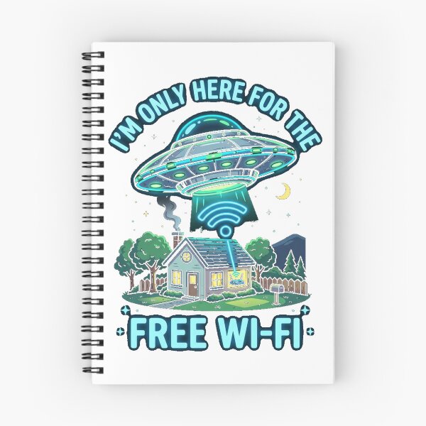 Item preview, Alien Wi-Fi - Just Here for the Internet UFO designed and sold by Pixels By D.
