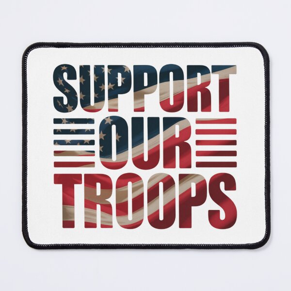 Item preview, Support Our Troops — American Flag Bold Typography Shirt V1 designed and sold by DarylWelsh2024.
