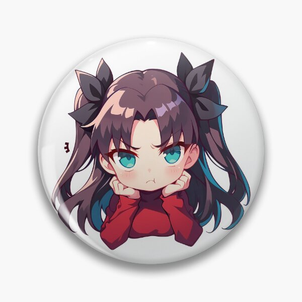 Item preview, Rin Tohsaka Fate Stay Night Chibi Tsundere Pout designed and sold by 108Recordings.
