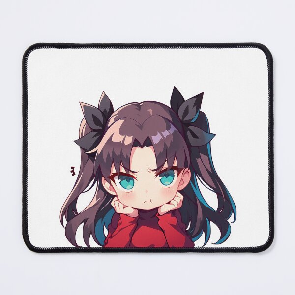 Item preview, Rin Tohsaka Fate Stay Night Chibi Tsundere Pout designed and sold by 108Recordings.