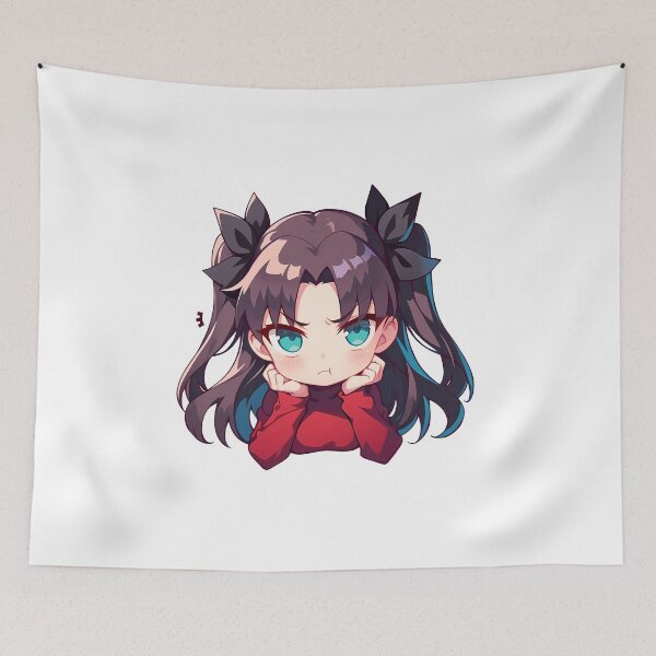 Item preview, Rin Tohsaka Fate Stay Night Chibi Tsundere Pout designed and sold by 108Recordings.