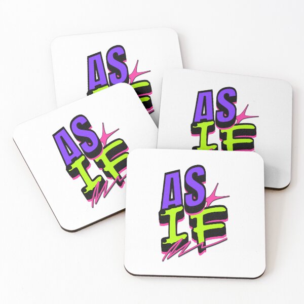 Item preview, As If Retro 90s Neon Typography | Clueless Inspired Aesthetic | Vaporwave Pop Art Design designed and sold by Retro Callback.