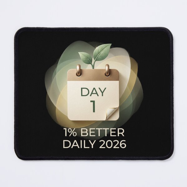 Item preview, 1 Percent Better Daily 2026 Wellness designed and sold by FlamaC.