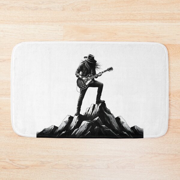 Item preview, Guitarrista de rock solista en la montaña designed and sold by UrbanPrts.