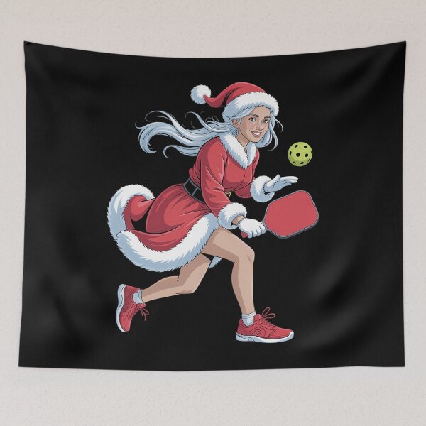 Item preview, Mrs. Claus Pickleball Player for Christmas Santa that Dinks designed and sold by PunkNation-Arts.