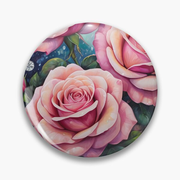 Item preview, Pink Roses Floral Ilustration designed and sold by Leylita Design.