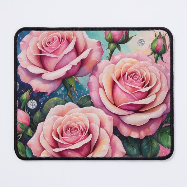 Item preview, Pink Roses Floral Ilustration designed and sold by Leylita Design.
