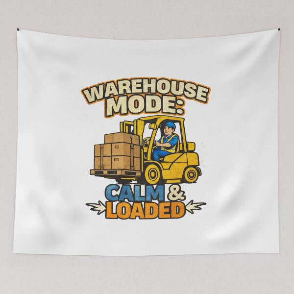 Item preview, Forklift Driver Warehouse Mode Calm Loaded Retro designed and sold by RetroNibylander.