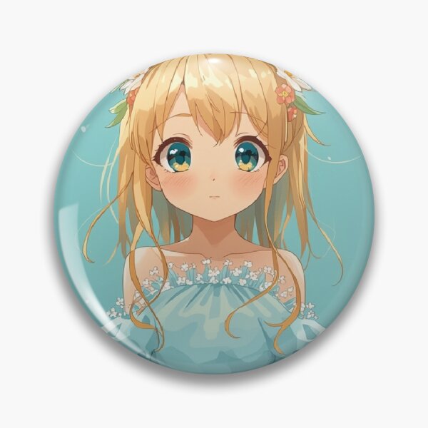 Item preview, Anime Girl in Water – Dreamy Aesthetic Illustration | Cute Blonde Fantasy Art designed and sold by TrendThreadsfor.