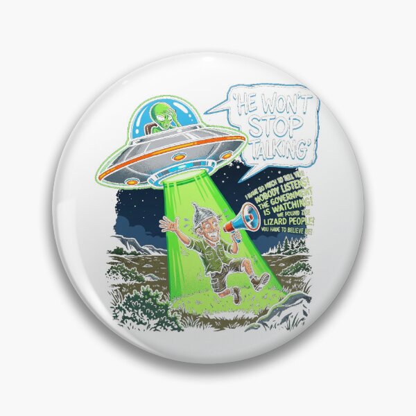 Item preview, He Won't Stop Talking - Funny UFO Abduction Return designed and sold by Pixels By D.